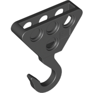 Lego velký kovový hák, černá (70644 BLACK)